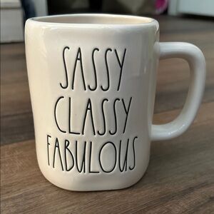 Rae Dunn Cream Sassy Classy Fabulous Mug